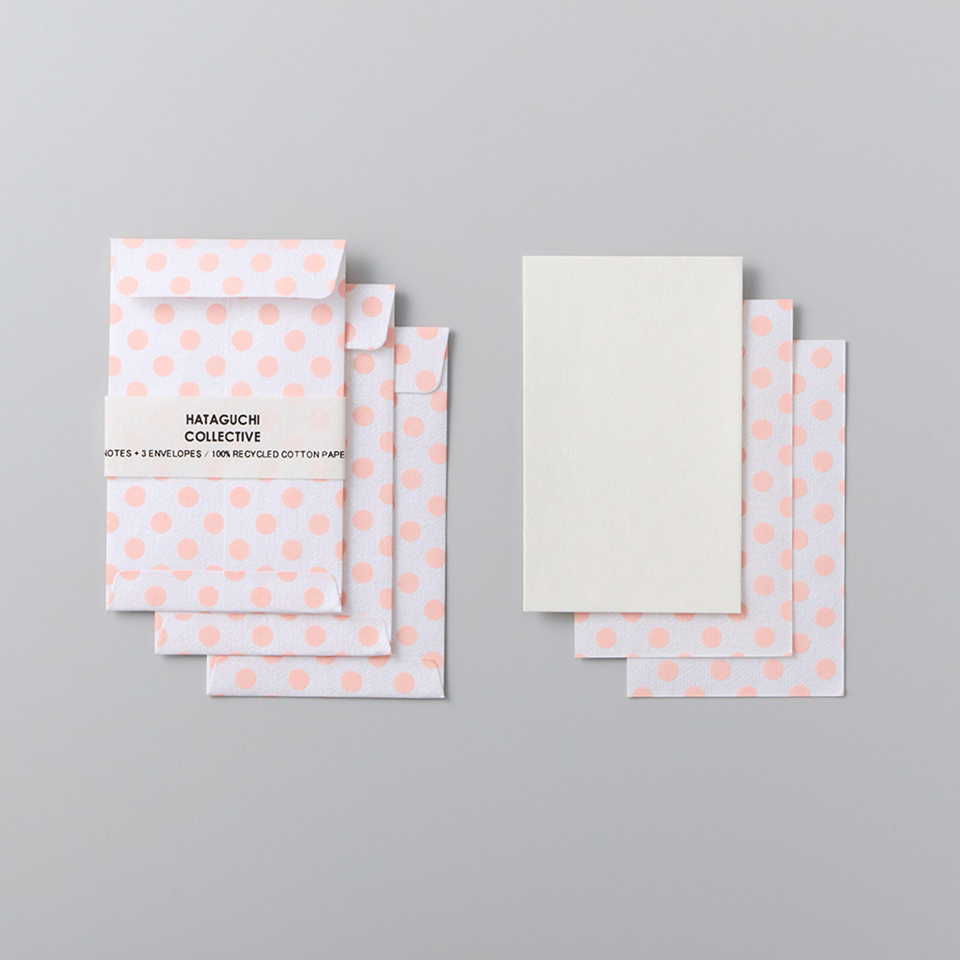 SeeMONO[シーモノ］|インドで手作り ぽち袋＆カード３組セット〈DOTS PINK〉