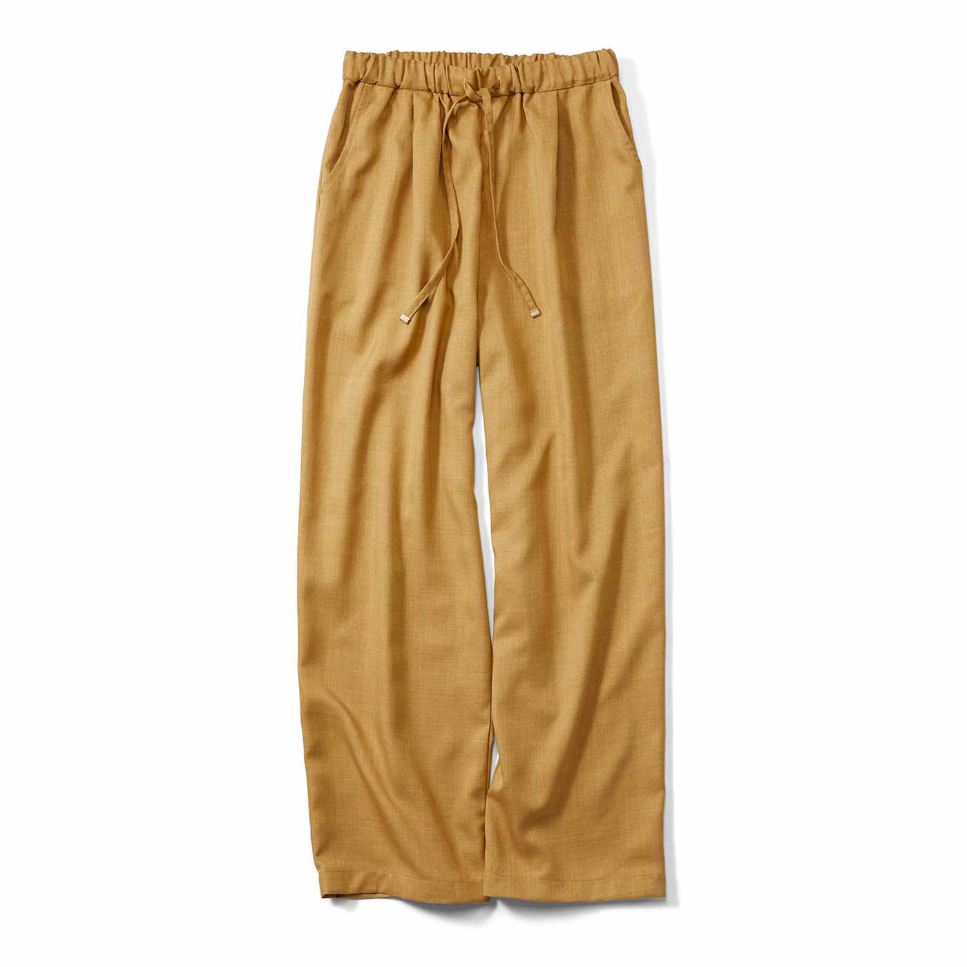 Live in  comfort|一点投入でコーデが華やぐ 麻見え素材のイージーパンツ〈サニーイエロー〉
