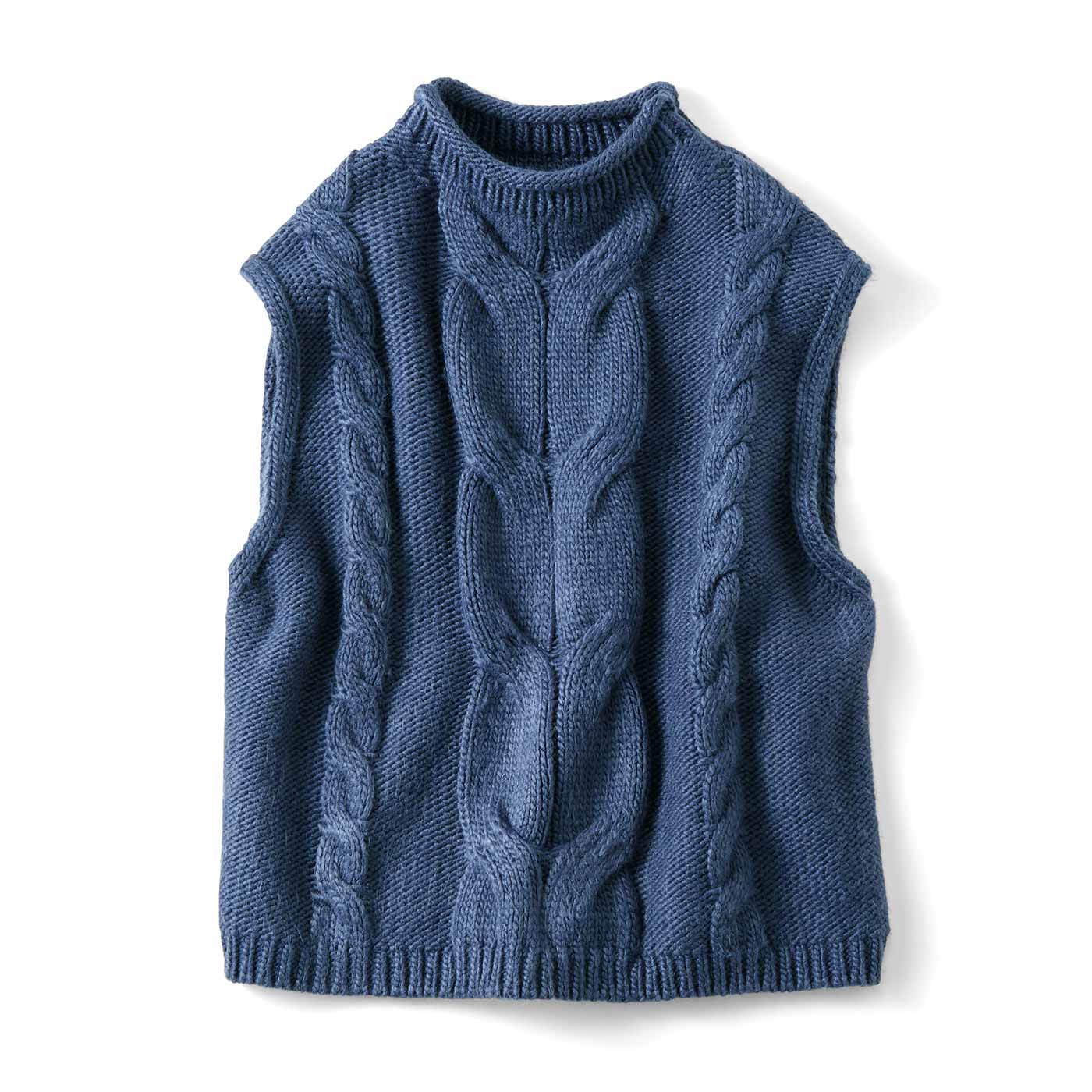 Live in  comfort|重ねるだけでコーデが完成 ざっくりニット ベスト〈ネイビー〉