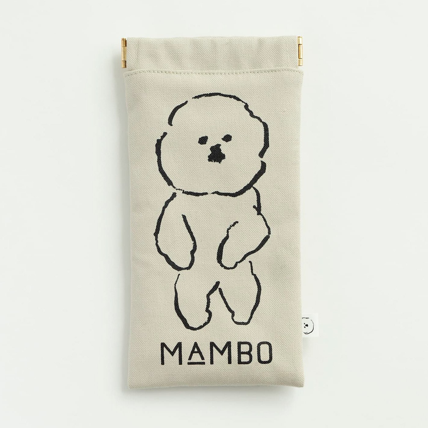フェリシモの雑貨 Kraso|MAMBO フラットバネポーチ long〈グレーベージュ〉